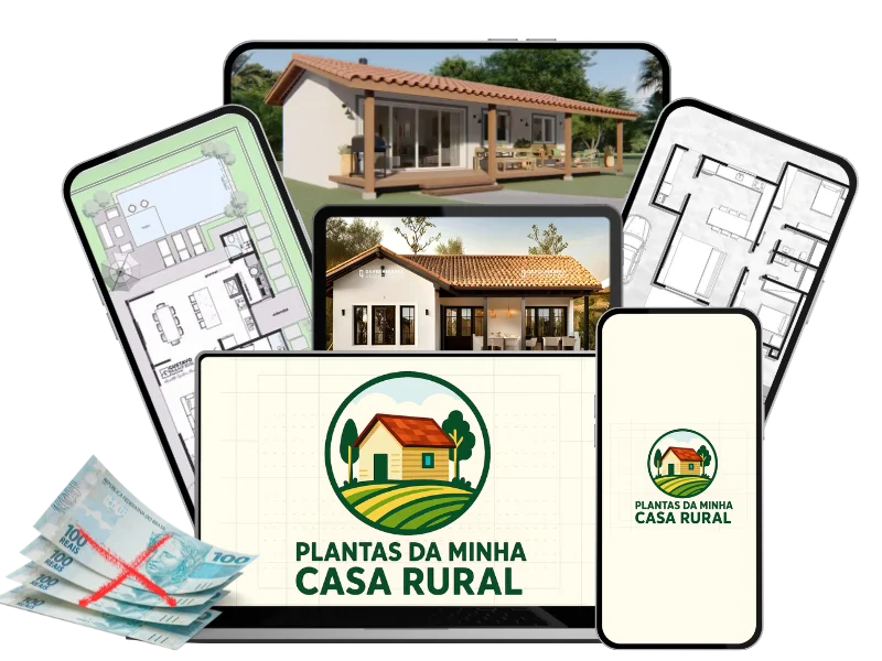 Pack com 99 Projetos de Casas Rurais